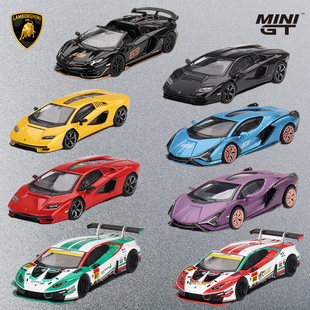 SVJ 64合金车模现货兰博基尼 Aventador 康塔什GT3 大牛 MINIGT