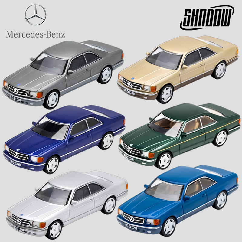 DCT1:64 奔驰500SEC跑车 仿真合金汽车模型滑行玩具礼物收藏摆件