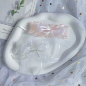 蕾丝蝴蝶结腿环女甜美洛丽塔lolita大腿脚踝环腿饰品软妹蕾丝手环