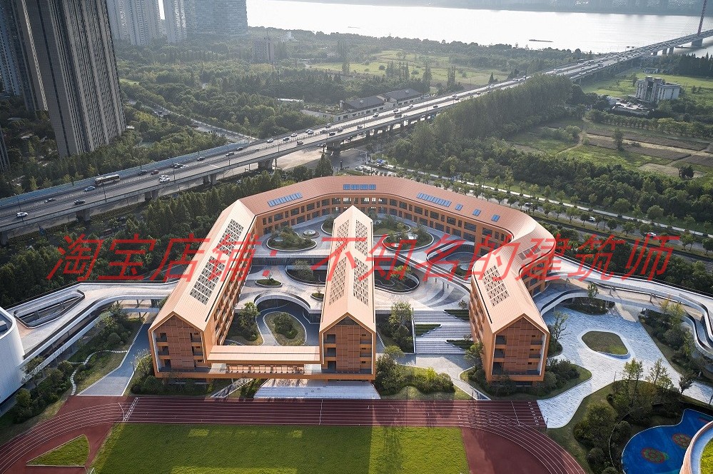 杭州奥体小学SU模型+分析图实景图36P+多媒体 浙江大学建筑设计院