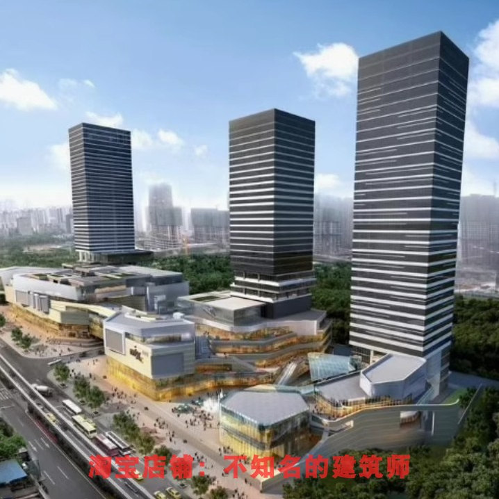 华润中心CAD施工图-ABC塔230+158+145米【凯利森+基准方中】