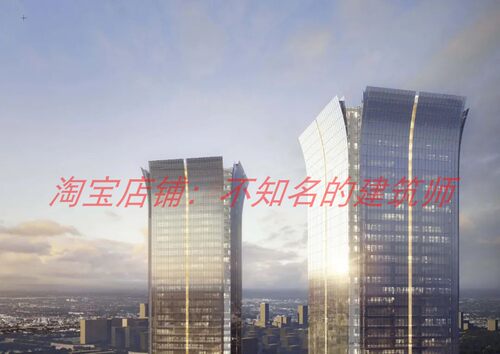 【Aedas】绿地郑州双鹤湖双塔方案设计