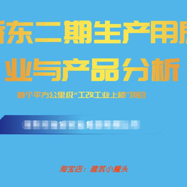工业上楼-新桥东二期核心产业产品分析+策划+标准4册共70页