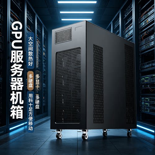 大模型部署GPU算力机箱 工业级机架式服务器电竞工作室多硬盘机箱