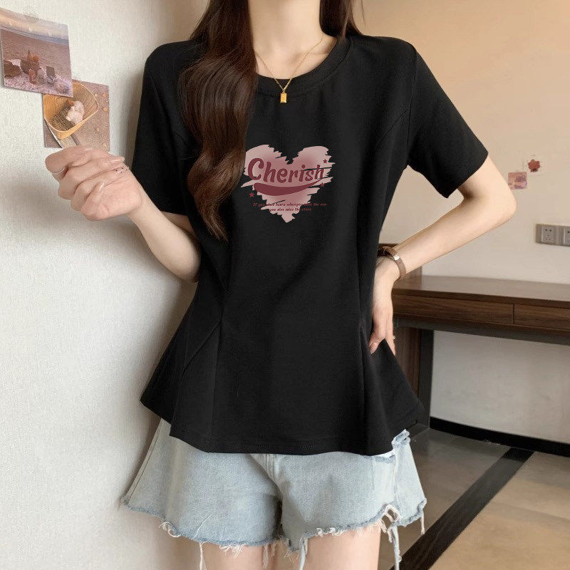 纯棉短袖T恤打底衫女宽松