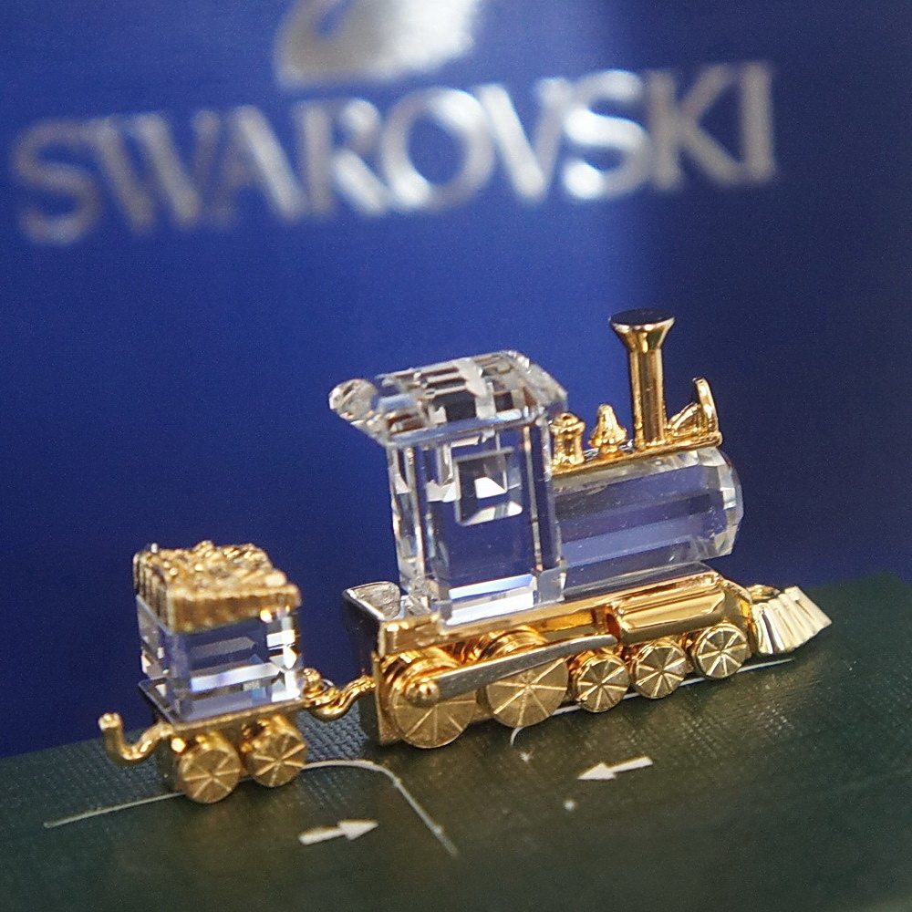 现货附小票 施华洛世奇 金色小火车水晶摆件209454 金色追忆系列