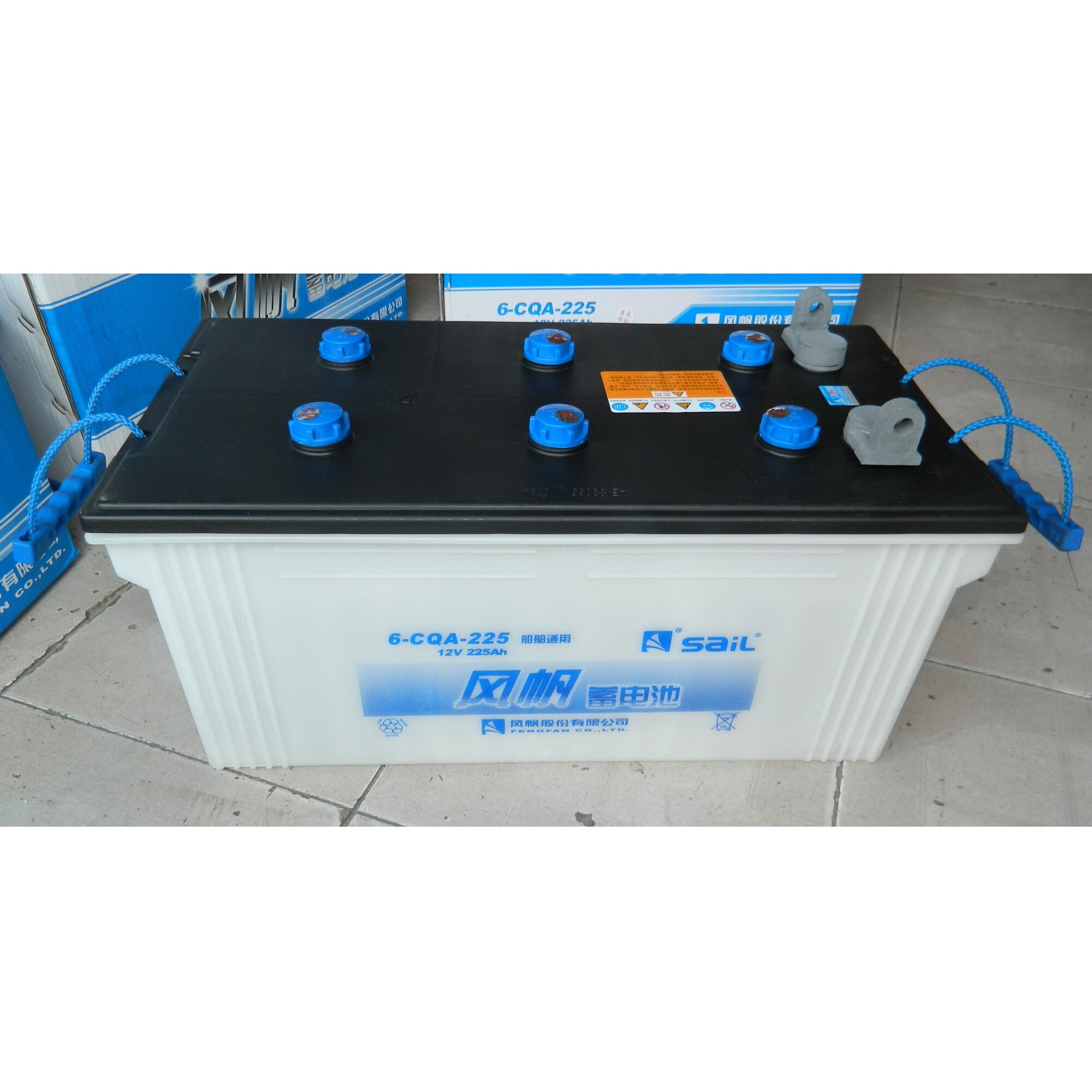 sail风帆电瓶 船舶蓄电池 12v225ah电瓶 6-cqa-225船用发电机电瓶