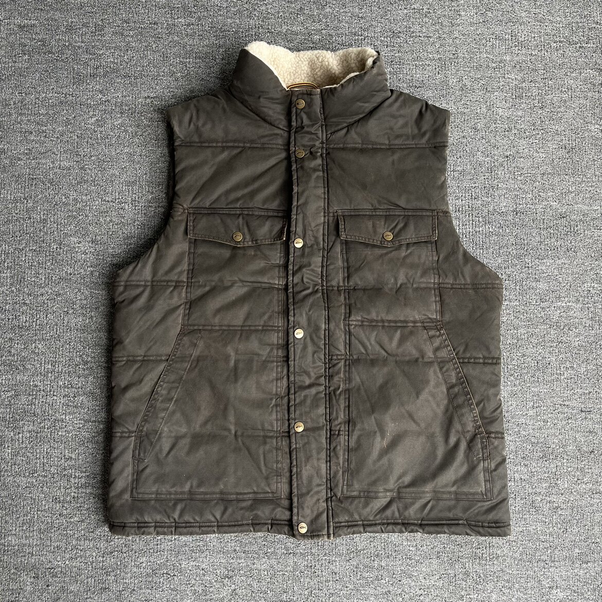 秋冬保暖夹棉背心工装油蜡布水洗做旧复古多口袋马甲男士,男装,常规马甲,淘宝优惠券,粉丝福利购,淘宝优惠卷