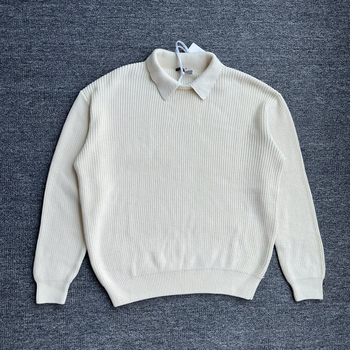 秋冬季翻领套头针织衫男