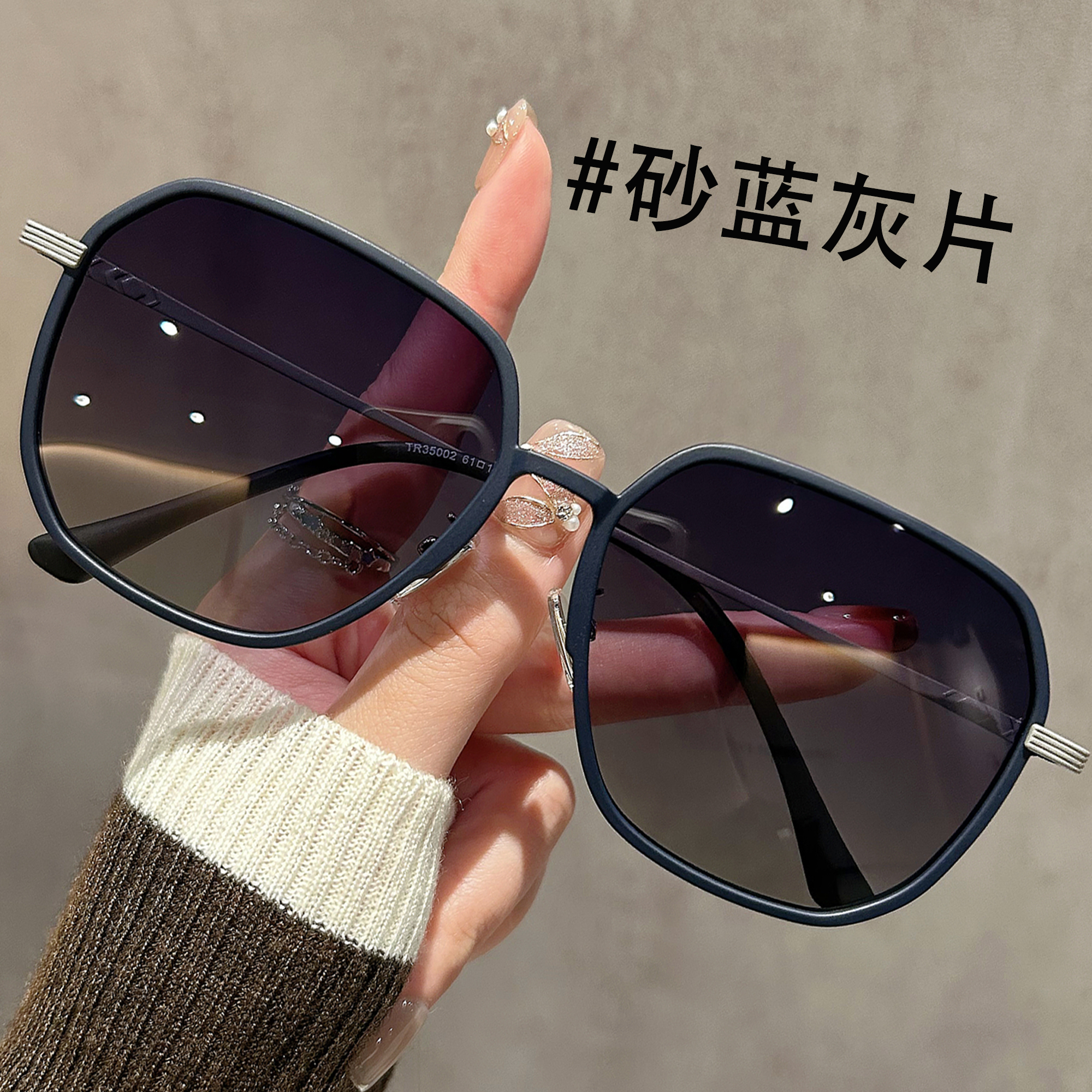 大脸加宽偏光墨镜男士开车专用