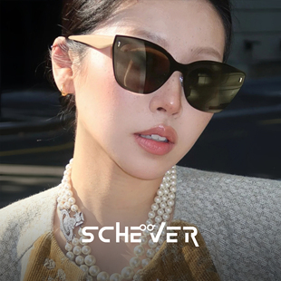 2025新款 无框高级感茶色猫眼墨镜女款 防紫外线太阳镜开车防晒专用