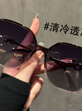 透灰偏光墨镜女款2025新款适合方圆脸防晒防紫外线太阳镜开车专用