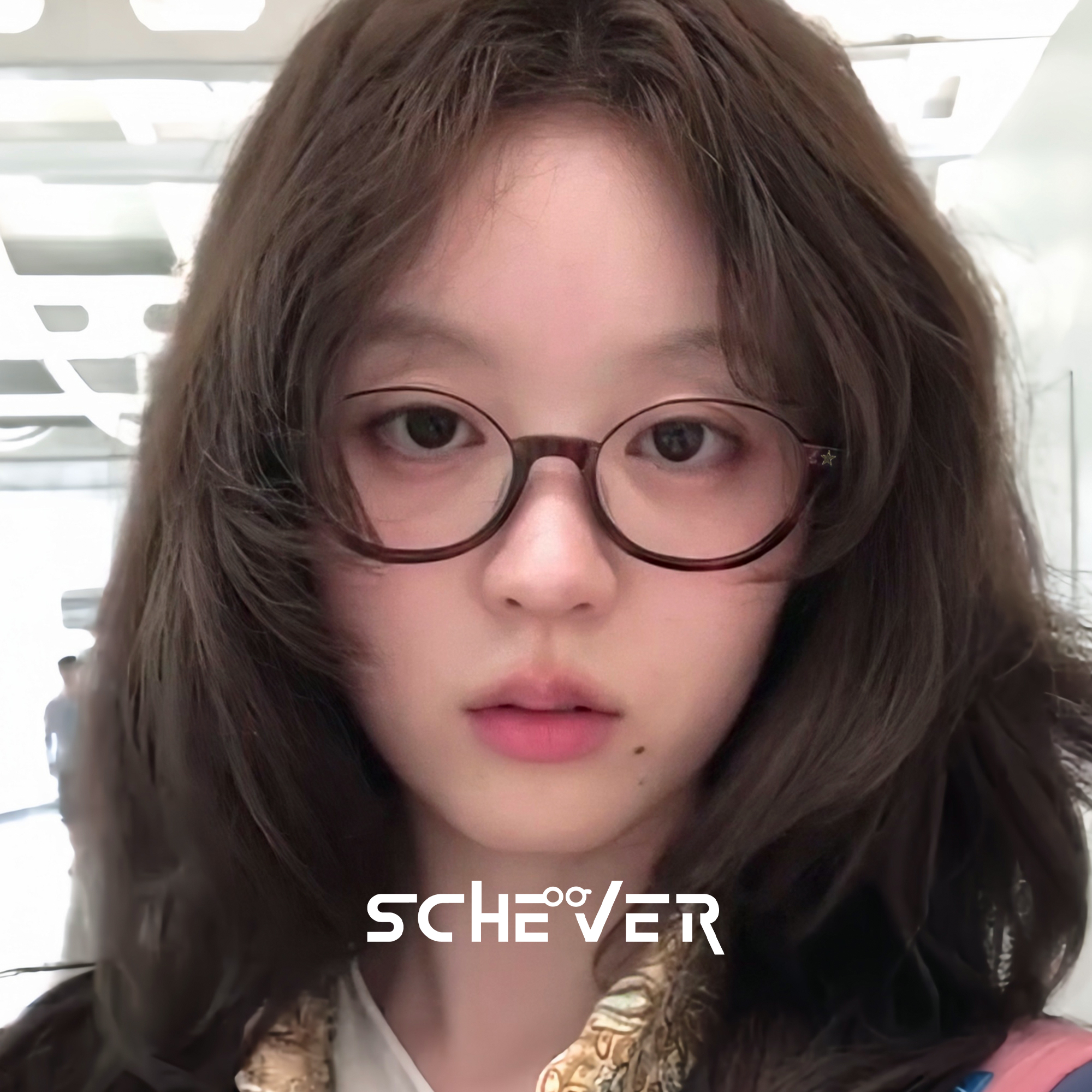 中古小土星玳瑁半框眼镜女近视