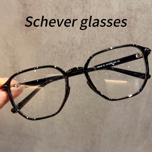 超轻黑框眼镜女近视高级感素颜