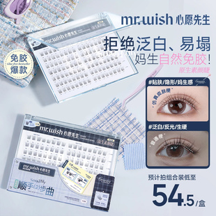 心愿先生免款 Mr.wish 胶原生素颜睫PLUS自然分段假睫毛 新品