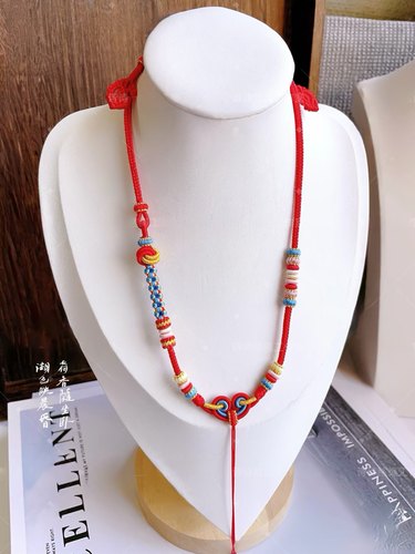 手工编织项链绳中国风悟空结毛衣链挂黄金蜜蜡玉石吊坠绳宝宝礼物