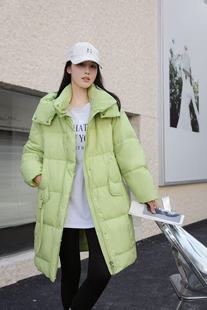 长款羽绒服女2025年冬新款高级气质感韩版休闲连帽加厚白鸭绒外套