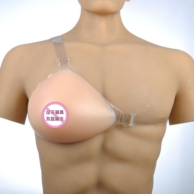 三角形单只左右肩带硅胶义乳术后人工假胸女用仿真液体假乳房插片