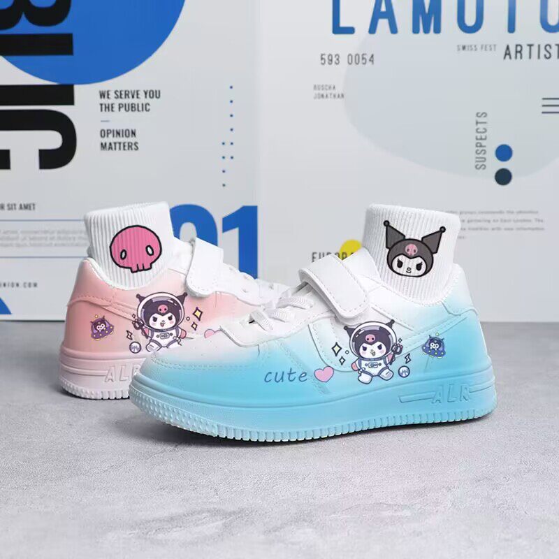 儿童玉桂狗联名运动休闲小白鞋2023春学生可爱凯蒂猫百搭休闲板鞋