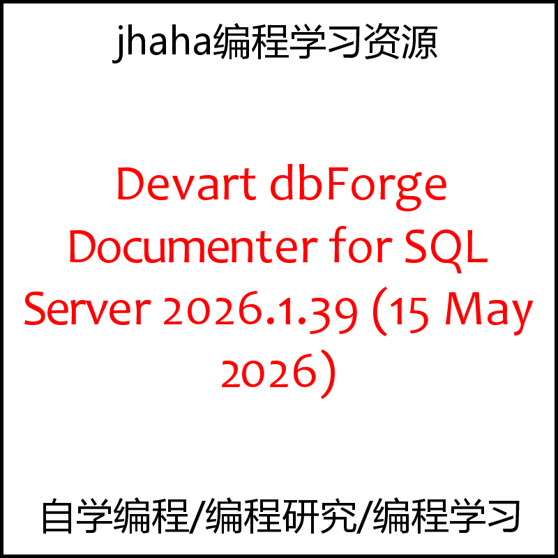 Devart dbForge Documenter for SQL Server 2026.1.39