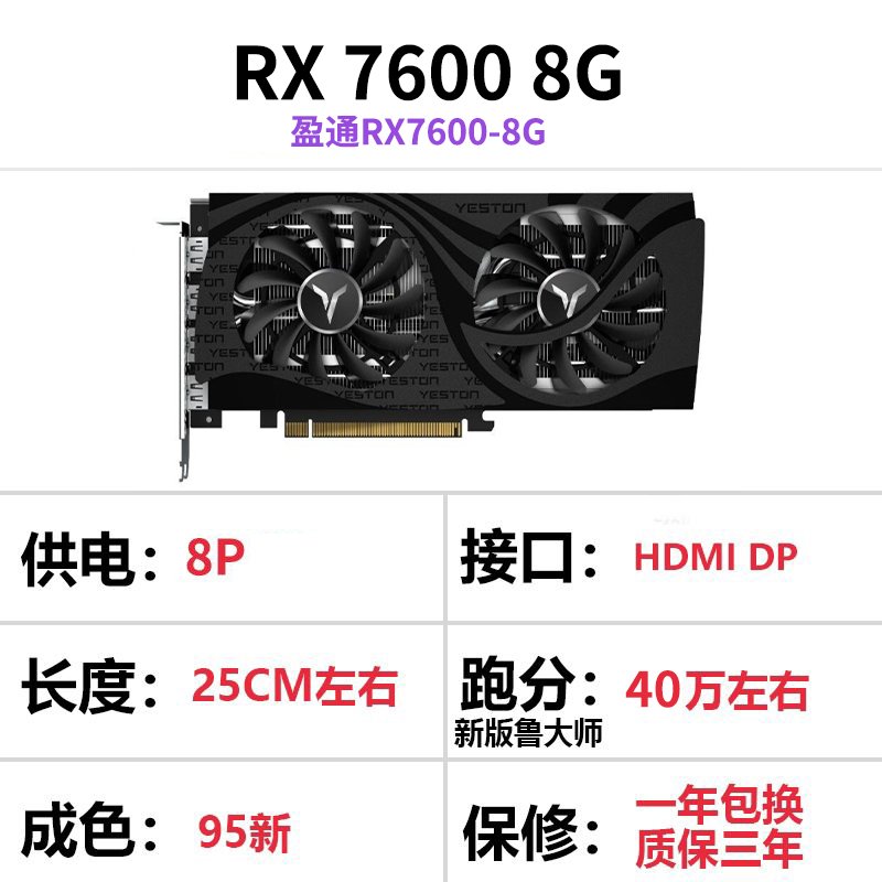 thumbnail for Sapphire Yingtong Dianlan Rx76007700Xt 7650Gre 7800Xt 790016G20G Disassembled Graphics Card