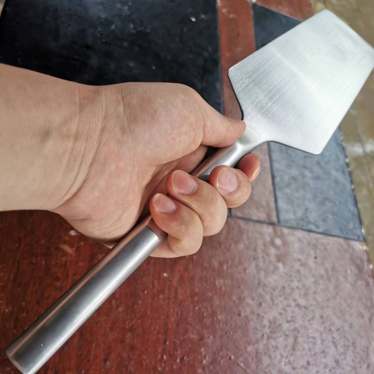 新款不锈钢 砖刀 贵阳薄叶泥刀小把砌墙砖刀砌砖刀瓦工具双面薄款