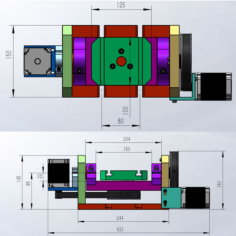 木工cnc雕刻机数控第五轴分度头四轴联动A轴B轴360旋转100卡盘