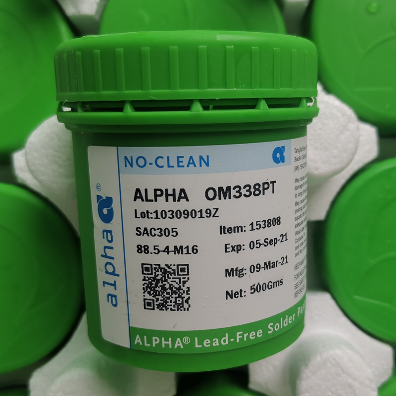ALPHA阿尔法OM338PT OM340 CVP390无铅无卤锡膏SAC305环保焊锡膏