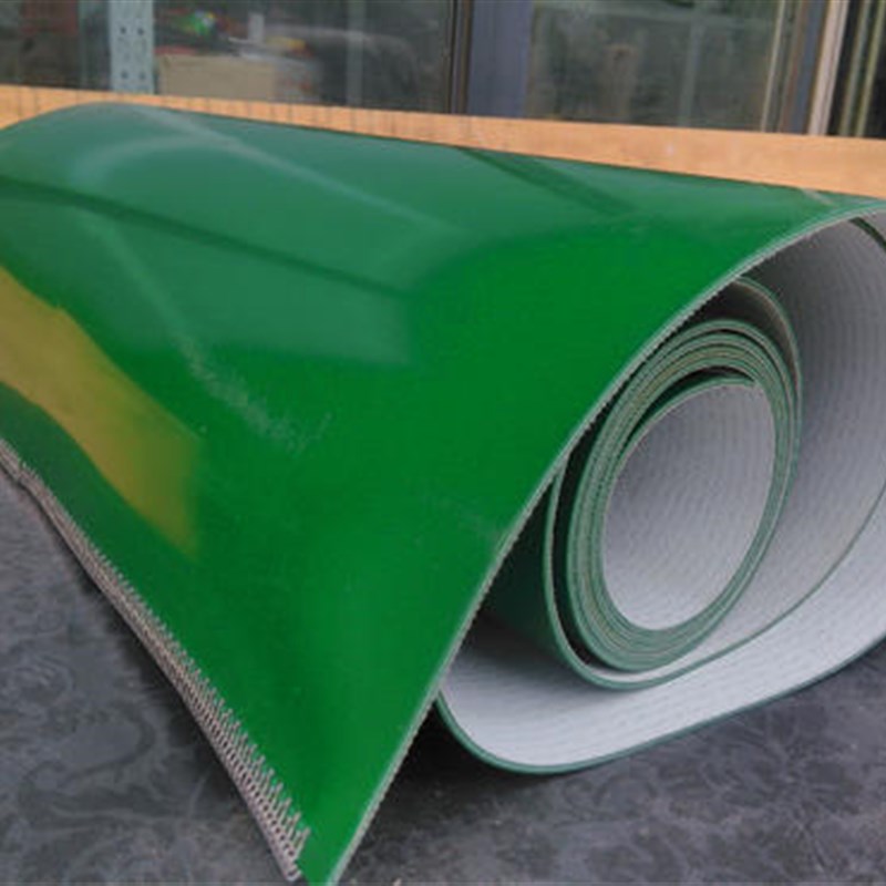 绿色PVC光面哑k光输送带 工业流水线轻型耐磨机械输送平带传动带