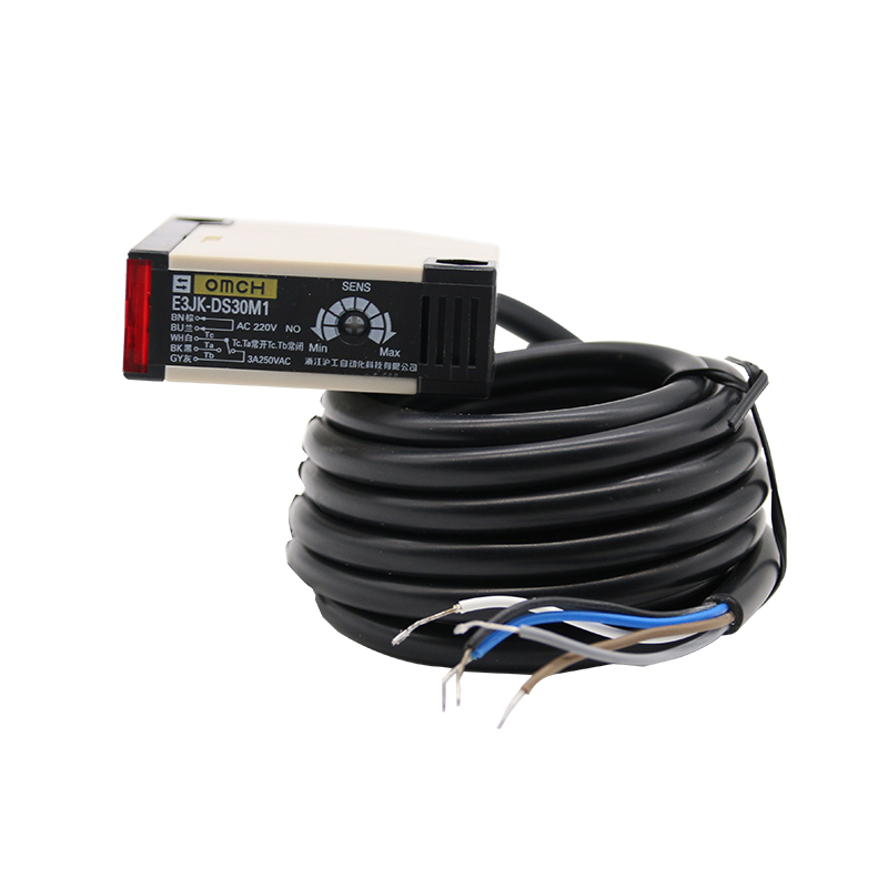 沪工E3JK-DS30M1漫反射5线30CM光电开关传感器红外感应AXC220V交