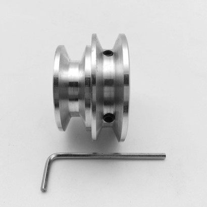 铝合金A型双槽皮带轮主轴电机O型皮带盘10模型三角传动轮8外60