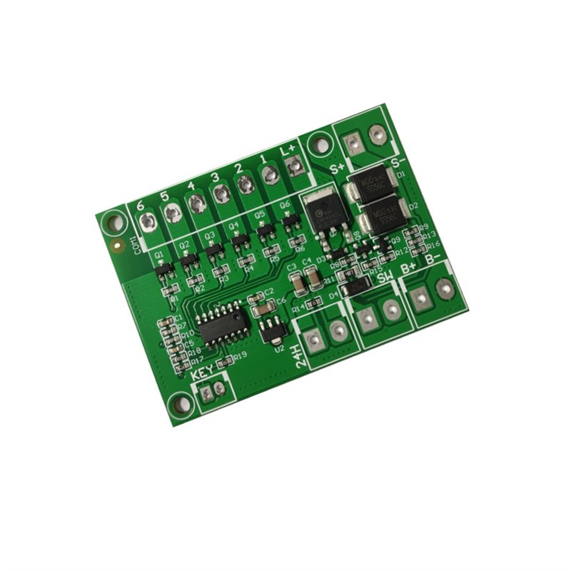 6路6V12V太阳能爆闪灯控制器太阳能警示灯电路板太阳板交通灯PCBA