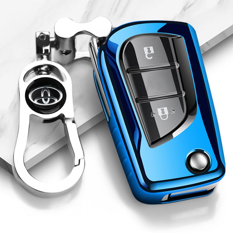 适用丰田RAV4荣放汉兰达钥匙套都D市先锋版汽车折叠包透明壳扣男