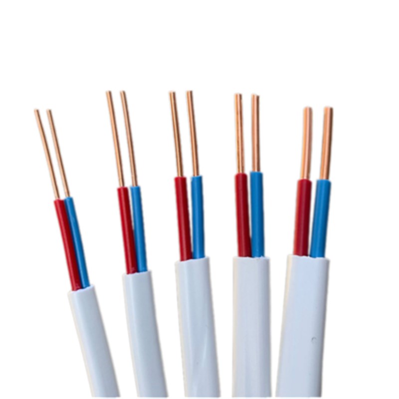 纯铜护套线实心硬铜条线2X1/1.5/2.5平方mm绝缘双S芯电线阻燃BVVB