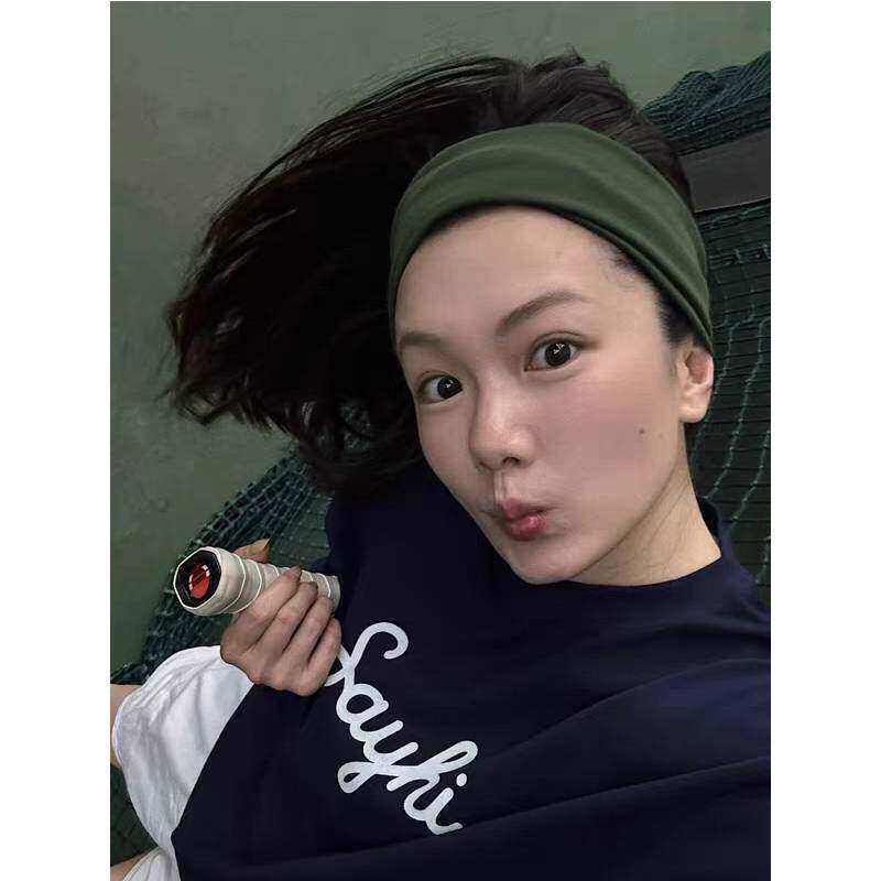 宽版时髦运动风！发带百搭健身速发带简约透气吸汗运动弹力头带女