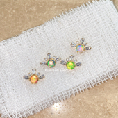 钛合金 耳蜗钉 烈焰 仙人 镀金 耳钉 耳骨钉16g内螺纹饰品 防敏