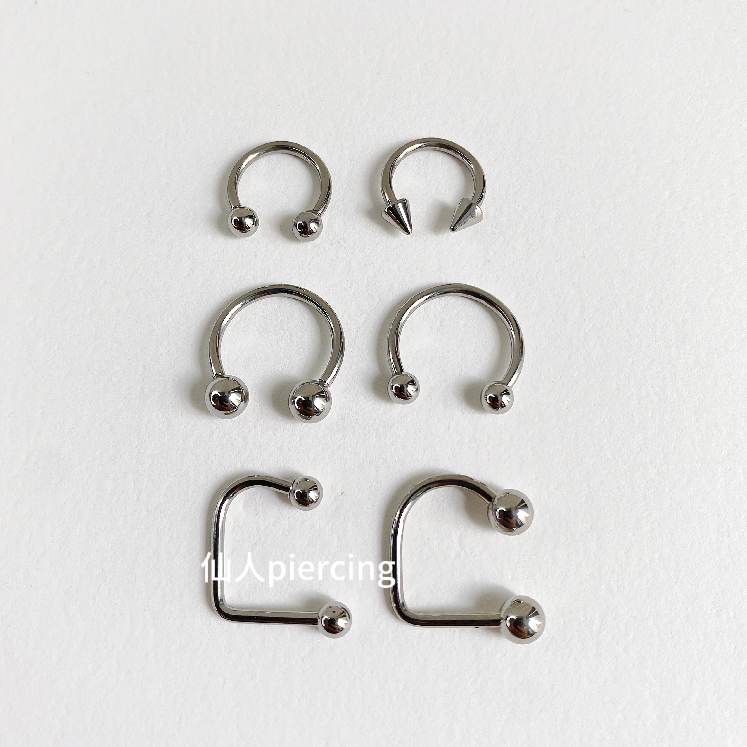 仙人穿刺马蹄形环唇钉鼻中隔直角