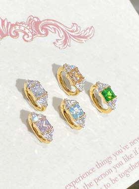 仙人 钛合金“柏林”镀金 超闪耳环/耳骨环16g饰品防敏卡扣环耳圈