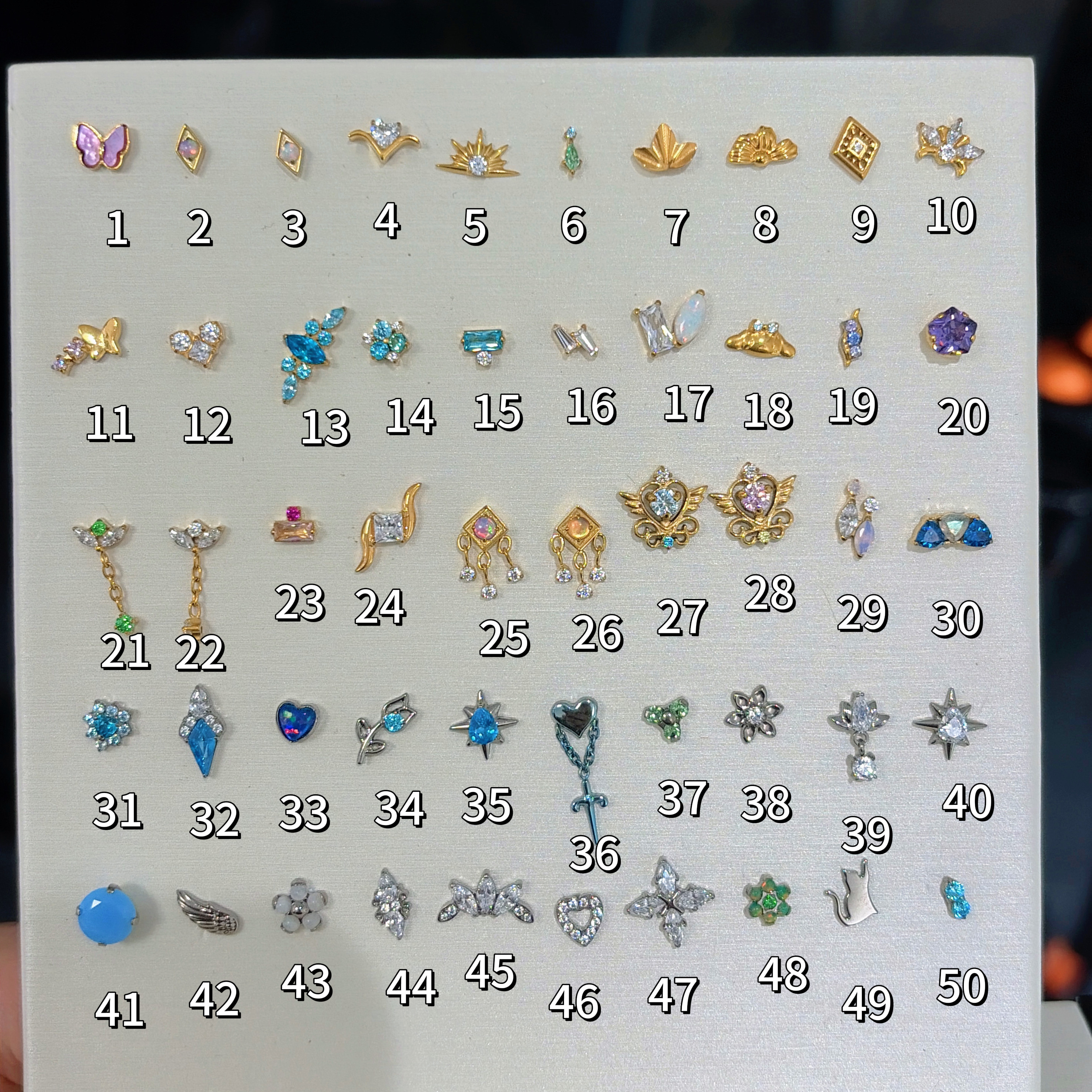 【清仓款】孤品/ f136钛合金 耳钉/唇钉/耳骨钉/鼻钉 氧化展示款