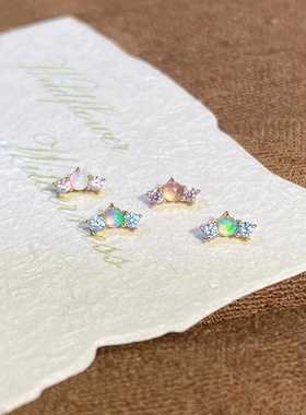 仙人 钛合金“日落”镀金耳钉耳蜗钉耳骨钉flat 16g 免摘睡觉防敏