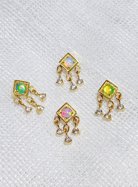 仙人 钛合金“朝暮”耳钉/耳骨钉/flat内螺纹镀金耳钉16G耳蜗钉