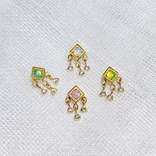 仙人 钛合金“朝暮”耳钉/耳骨钉/flat内螺纹镀金耳钉16G耳蜗钉