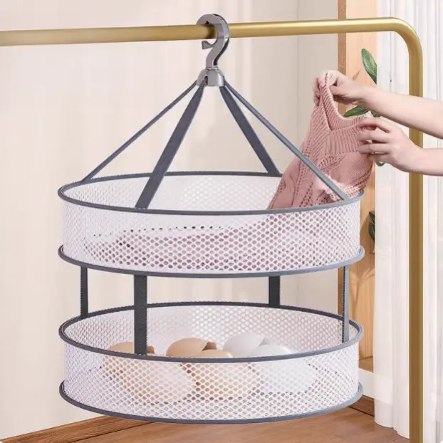 折叠晾衣网晒袜子神器
