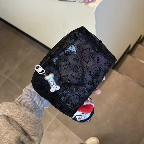 可爱Kitty网纱便携补妆包