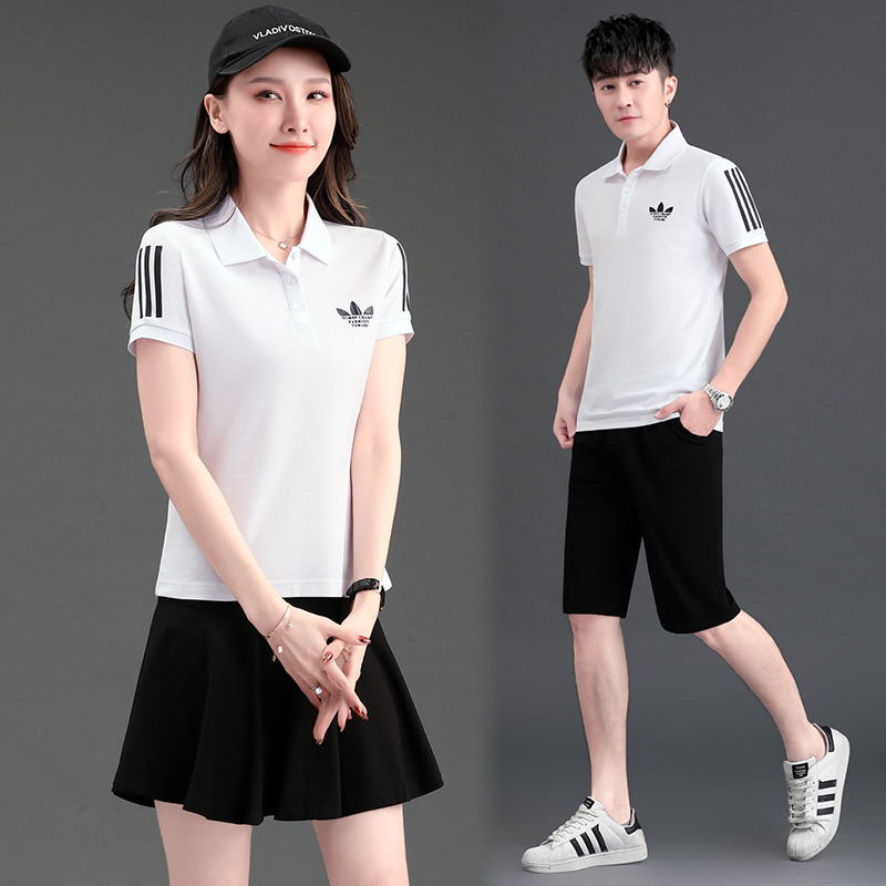 羽毛球服套装女夏j季情侣休闲运动装男防走光裤裙团体棒球网球裙
