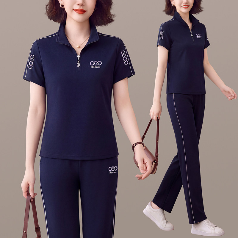 品牌女士休闲运动套装女夏季衣服