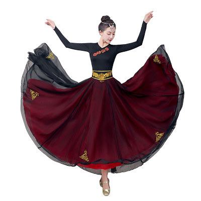 牛奶丝弹性上衣、双层雪纺垂感裙