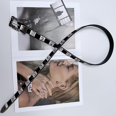 现货erd新款黑色印花腰带