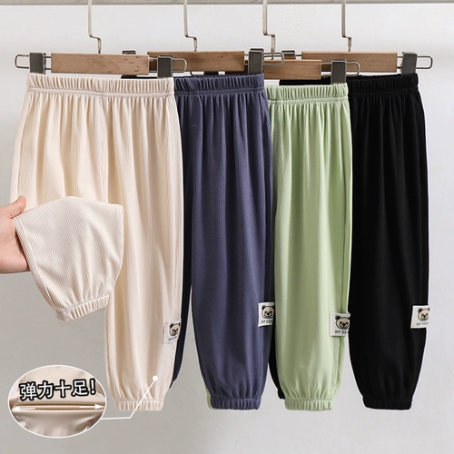 Детское шелковое средство от комаров, тонкие штаны, детская легкая и тонкая летняя одежда