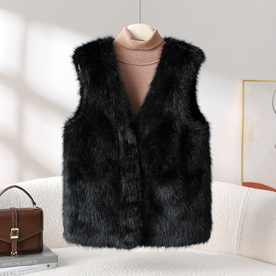 狐狸马夹外套女皮草马甲坎肩背心